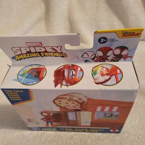 Spiderman & His Amazing Friends City Blocks Spidey Pizza Parlor Set - Brand New - Picture 3 of 7